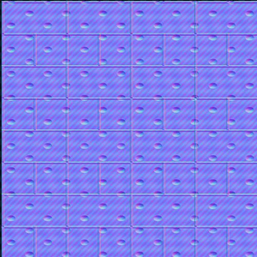 OpenGL normal map generated from the weathered brick PNG